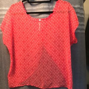 Michelle Peach color blouse with anchors size medium